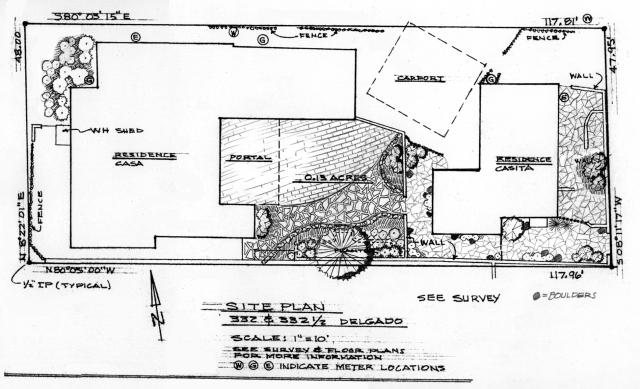Plan for Delgado Garden (c)2007 www.santafesunsilk.com